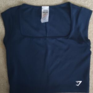 Gymshark Dark Blue Crop Top